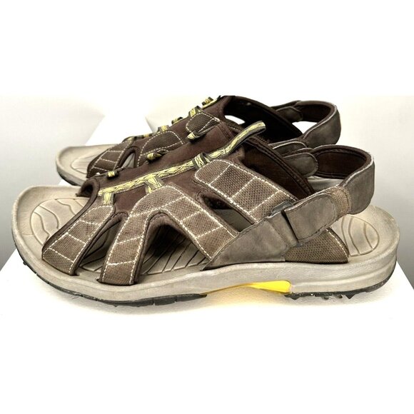 FJ Footjoy Mens Golf Sandals Greenjoy 45697 Soft Spike Adjustable Brown Size 12M - Picture 3 of 9